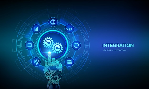 Système d'intégration de données Système concept d'intégration sur écran virtuel Technologie intelligente industrielle