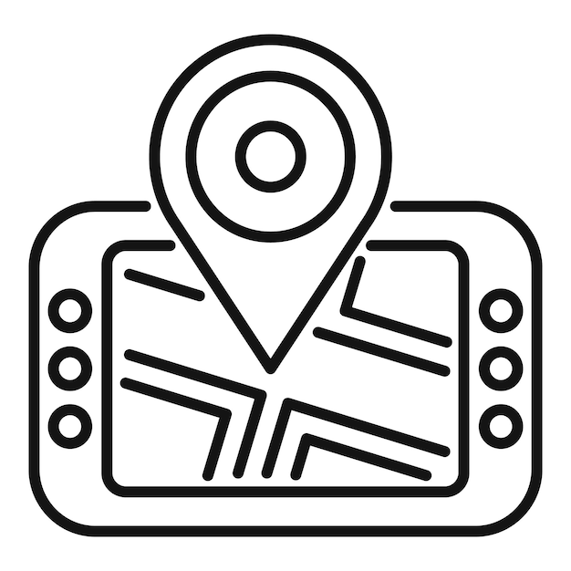 Système de navigation GPS indiquant l'emplacement sur une carte numérique