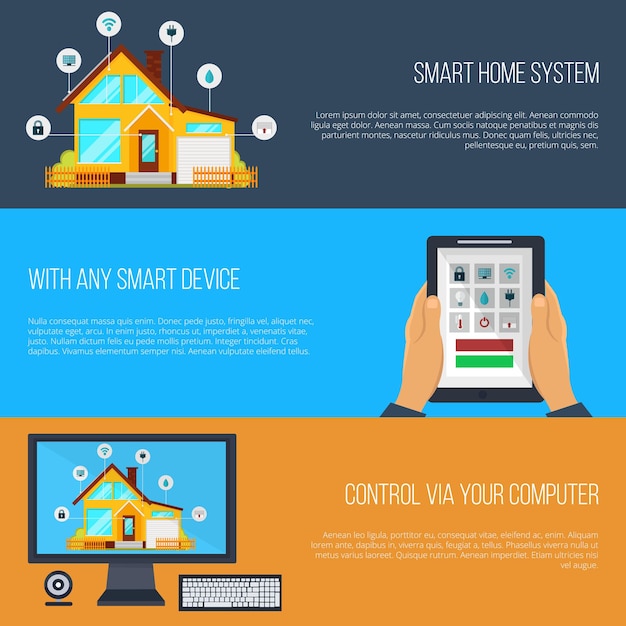 Système De Technologie De Maison Intelligente Avec Contrôle Centralisé à Partir De Votre Montre, Ordinateur, Téléphone Et Tablette