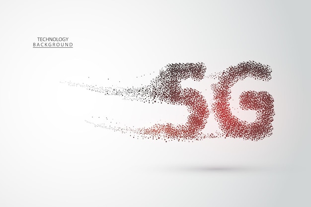 Vecteur systèmes sans fil du réseau 5g et internet. numéros de flux de code binaire big data. réseau de communication. technologie de débit de données de connexion d'innovation à grande vitesse de réseau mondial