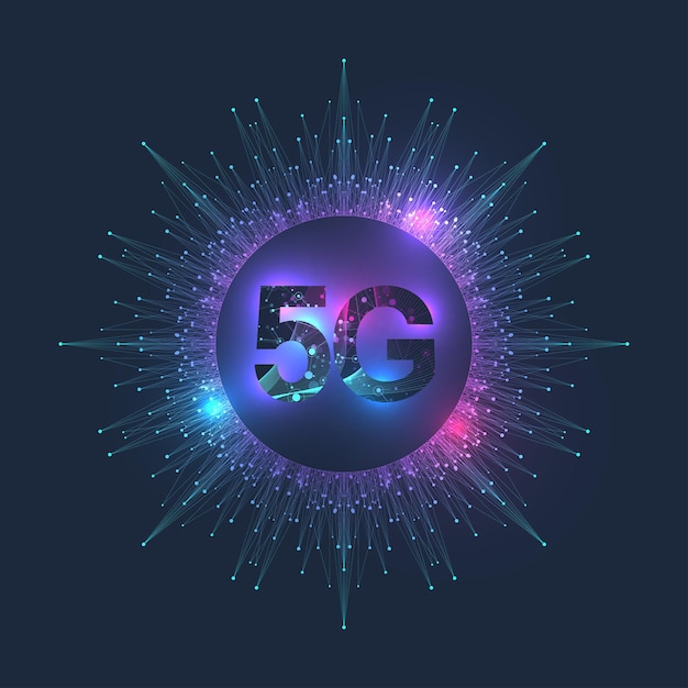 Systèmes Sans Fil De Réseau 5g Et Illustration Internet