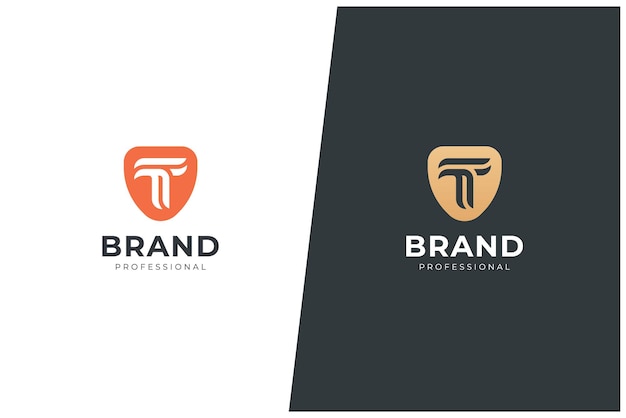 T Lettre Logo Vector Design Concept Monogramme Icône Marque De Commerce Création D'emblème De Luxe Minimal Créatif