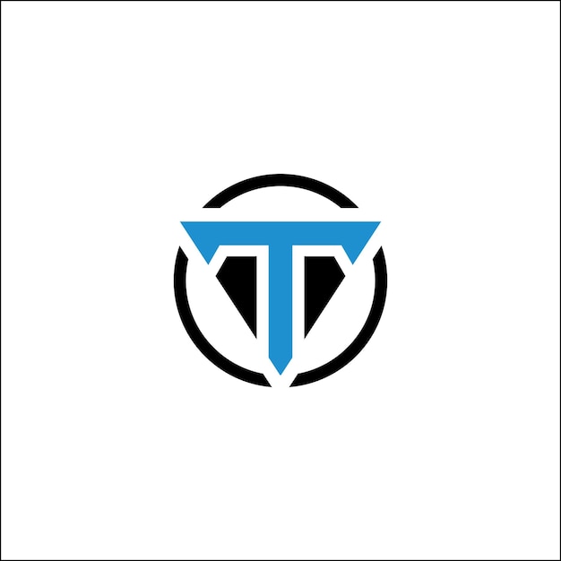 T logo initiales design illustration vectorielle isolée