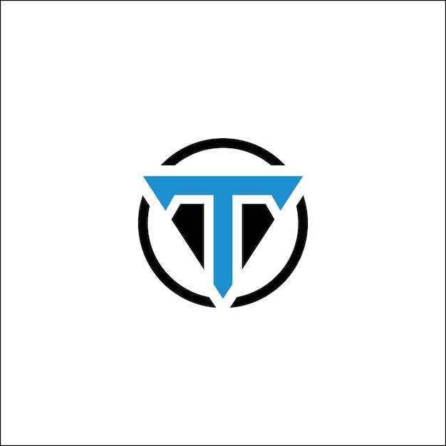 T logo initiales design illustration vectorielle isolée