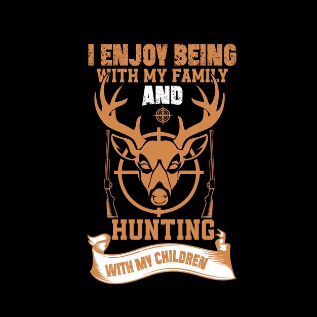 Vecteur t-shirt et affiche de chasse personnalisés