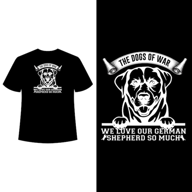 Vecteur t-shirt amoureux des chiens t-shirt chien