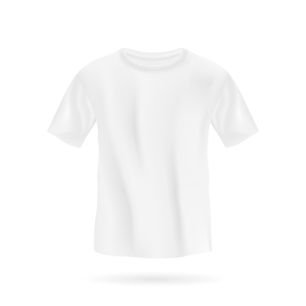 T-shirt blanc maquette unisexe Vêtements légers et élégants avec plis pour le sport et la vie quotidienne