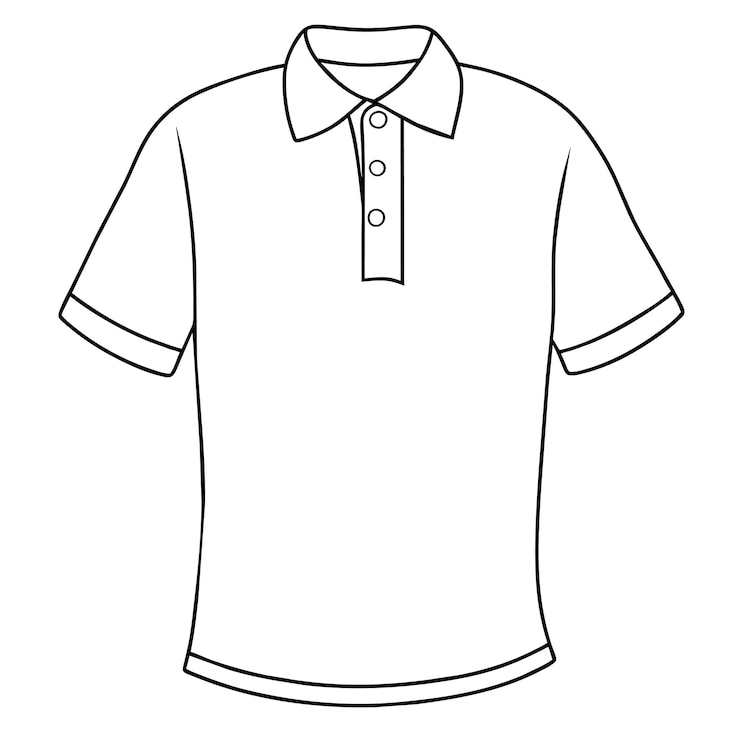 Vecteur t-shirt blanc pour modèle ou illustration de t-shirt dessinée à la main