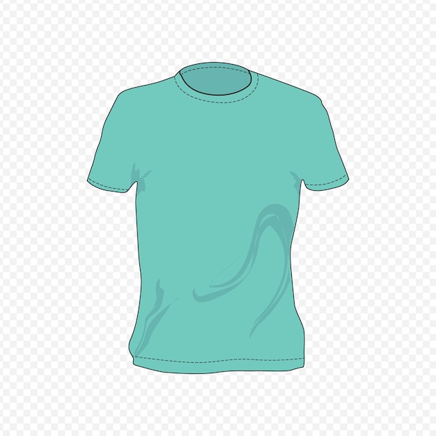 Un T-shirt Bleu Avec Un Modèle De Conception De T-shirt à étiquette Vierge