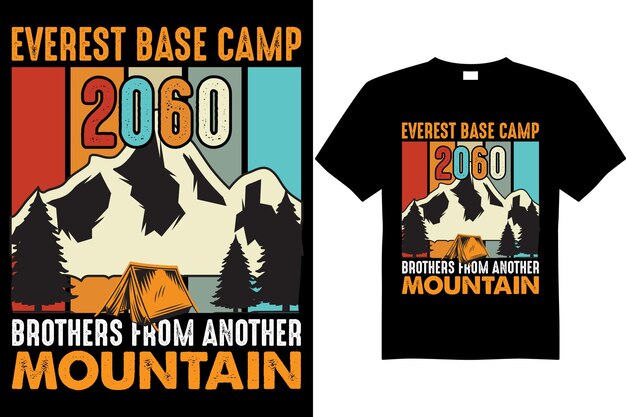 T-shirt Camp De Base De Montagne