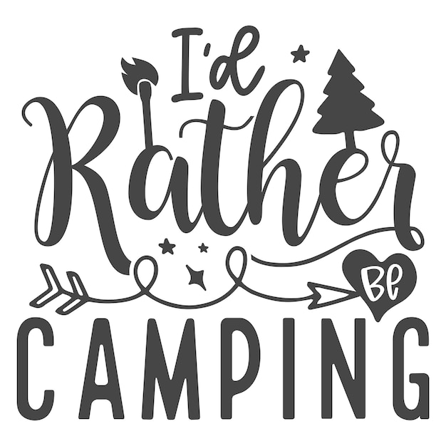 Vecteur t-shirt de camping et design svg camping svg design adventure quotes design fichier éditable par vecteur