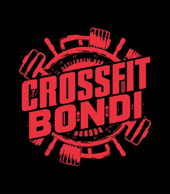 Vecteur t-shirt conçu par crossfit bondi