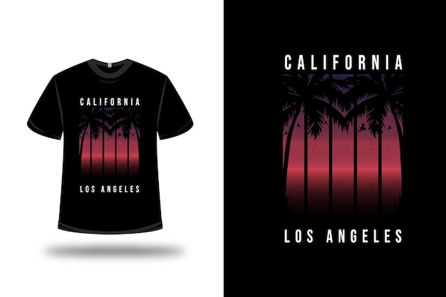 T-shirt Avec Design Coloré California Los Angeles