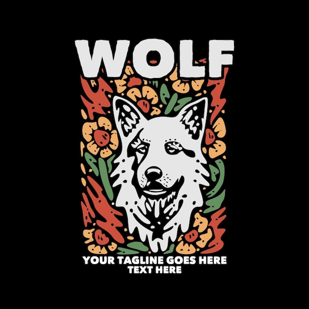 T Shirt Design Loup