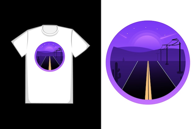 T-shirt Design Les Rues La Nuit Sont Violettes