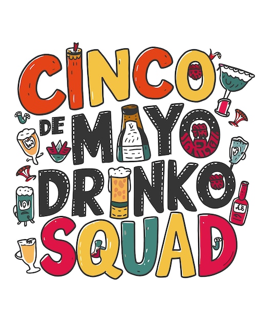 T-shirt de l'équipe de Cinco de Mayo