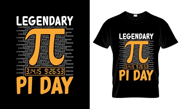 T-shirt graphique coloré légendaire du jour de Pi T-shirt design du jour de Pi