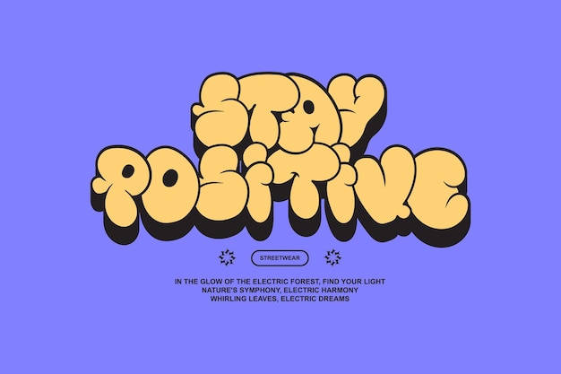 T-shirt graphique streetwear typographie impression citations style conception vectorielle