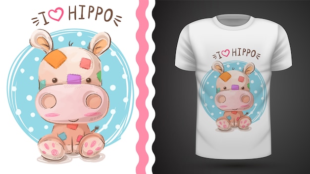 T-shirt Hippopotame