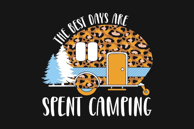 T-shirt Imprimé Léopard Camping