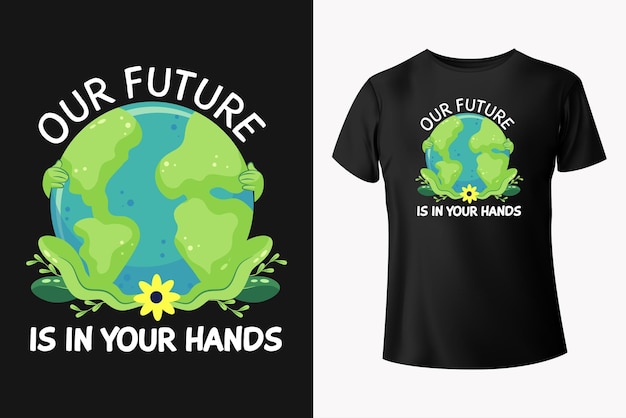 Vecteur t-shirt jour de la terre 2022 vecteur premium