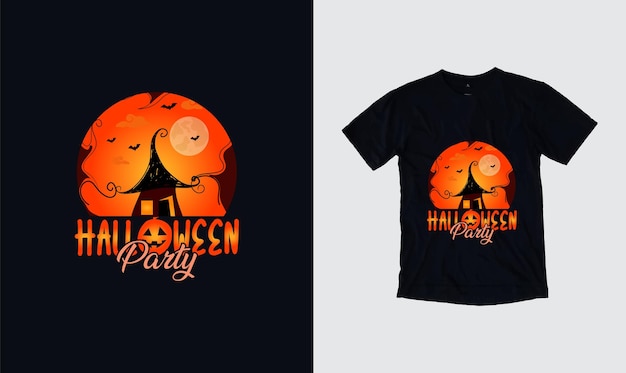 Vecteur t-shirt joyeux halloween