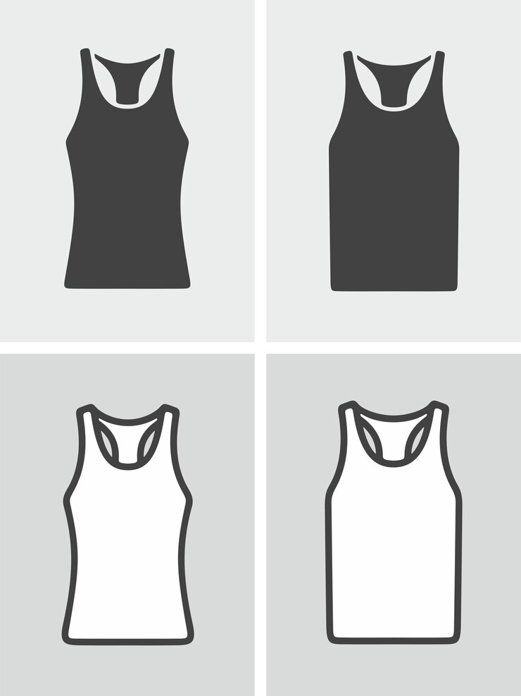 Vecteur t-shirt masculin et féminin avec dos de course