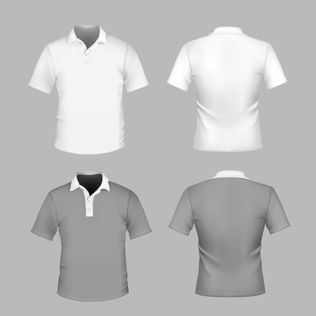 T-shirt masculin modèle vectoriel ensemble collection vectoriel illustration