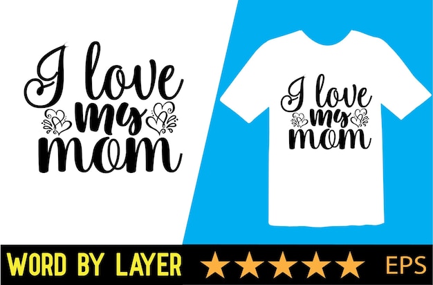 Vecteur t-shirt mère design vectoriel de typographie