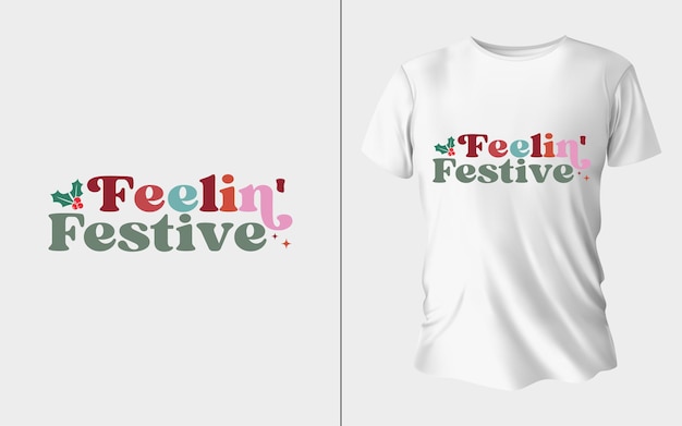 Vecteur t-shirt de noël rétro svg design