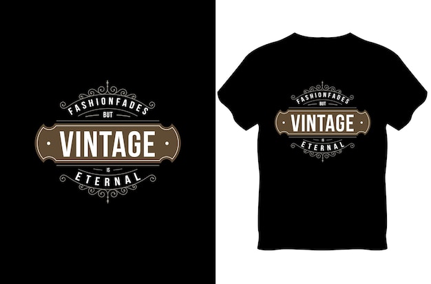 Vecteur un t-shirt noir avec les mots vintage vintage