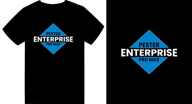 Vecteur un t-shirt noir qui dit pestr enterprise.