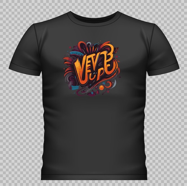 T-shirt Noir Vecteur D'impression De Conception