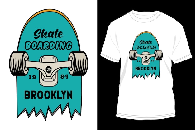 Vecteur t-shirt de skateboard illustration et design vectoriel le meilleur design de t-shirt de skateboard