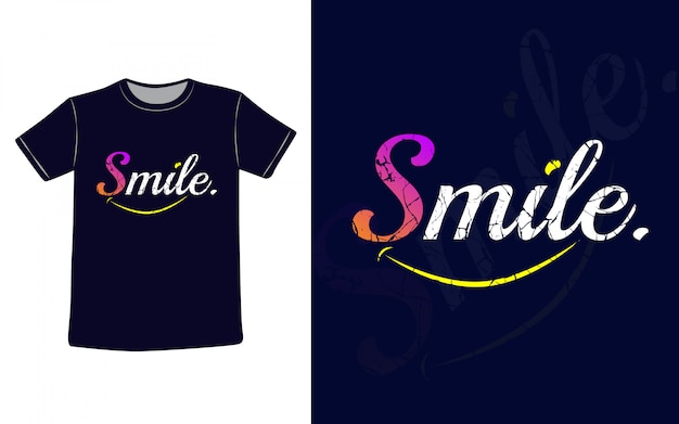 Vecteur t-shirt sourire