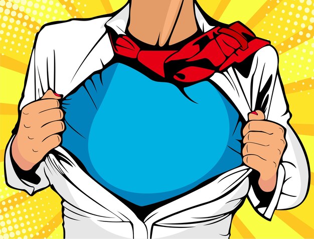 T-shirt de spectacles de super-héros féminin