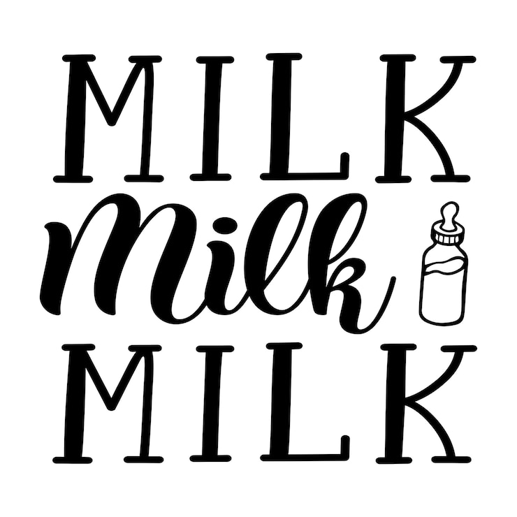 Vecteur t-shirt de typographie milk milk milk et dessins svg pour vêtements et accessoires