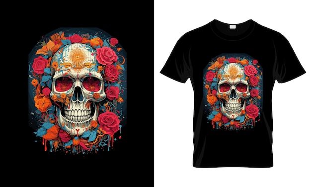 Vecteur t-shirt vectoriel skull danger boss t-shirt unique en métal noir conçu par