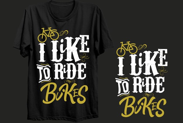 un t-shirt avec un vélo à l'avant et les mots vélo sur le devant