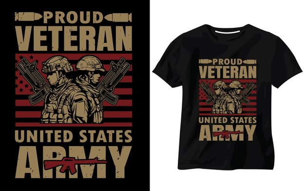 T-shirt De Vétéran Des états-unis