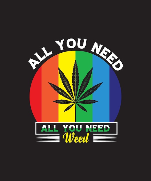 T-shirt Weed Vintage