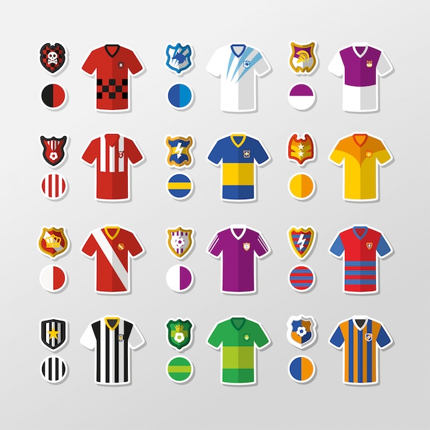 T-shirts Et Boucliers Des équipes De Football Fictives