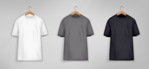 T-shirts décorés dans un style réaliste