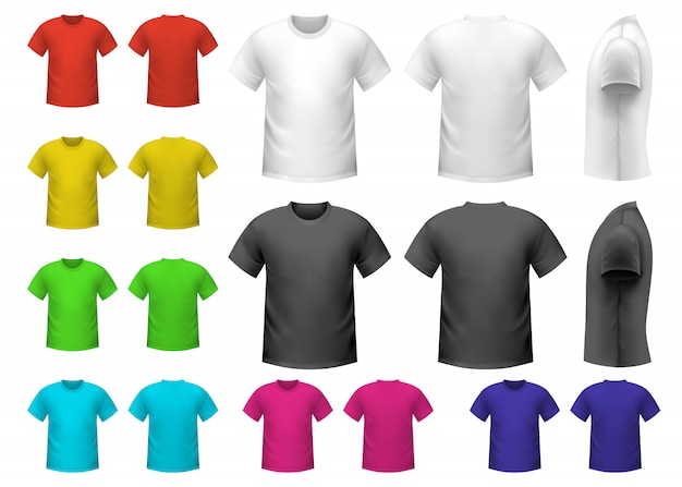 T-shirts mâles colorés