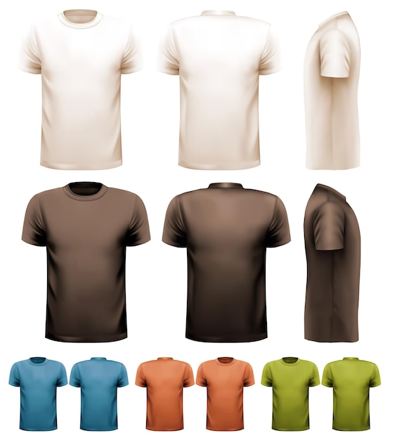 T-shirts Masculins Colorés. Modèle De Conception.