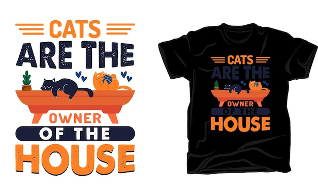 Vecteur des t-shirts pour les amoureux des chats