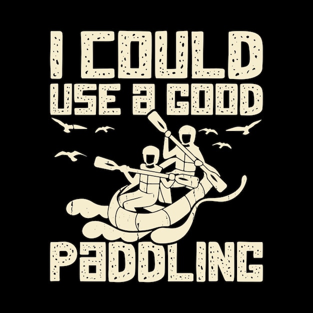 Vecteur des t-shirts de rafting vintage amusants