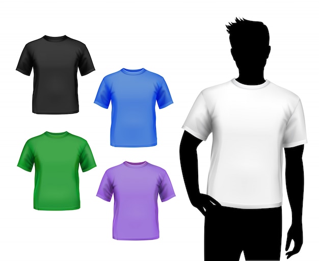 Vecteur t-shirts set masculin