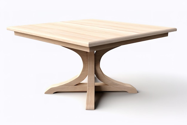 Vecteur table en bois sur fond blanc isolé