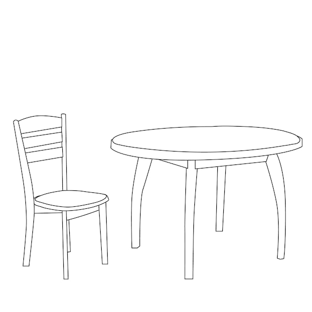 Table et chaise de croquis